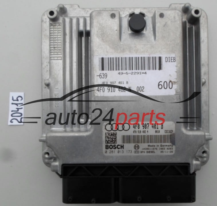 KOMPUTER STEROWNIK SILNIKA AUDI A6 3.0 TDI BOSCH 0 281 013 173, 0281013173, 4F0 907 401 B, 4F0907401B, 4F0 910 402 N, 4F0910402N, EDC16CP 