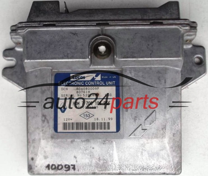 KOMPUTER STEROWNIK SILNIKA RENAULT KANGOO CLIO 1.9, HOM 7 700 104 956, 7700104956, 7700111205, R04080009F