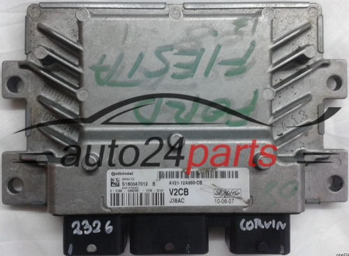 MOTORSTEUERGERÄT ECU STEUERGERÄT FORD FIESTA MK7 1.25 AV2112A650CB, AV21-12A650-CB V2CB, S180047012B, S180047012 B, EMS2102