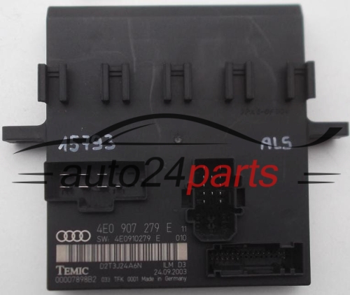 CENTRALKA MODUL STEROWNIK AUDI A8 TEMIC 00007898B2, 4E0 907 279 E, 4E0907279E