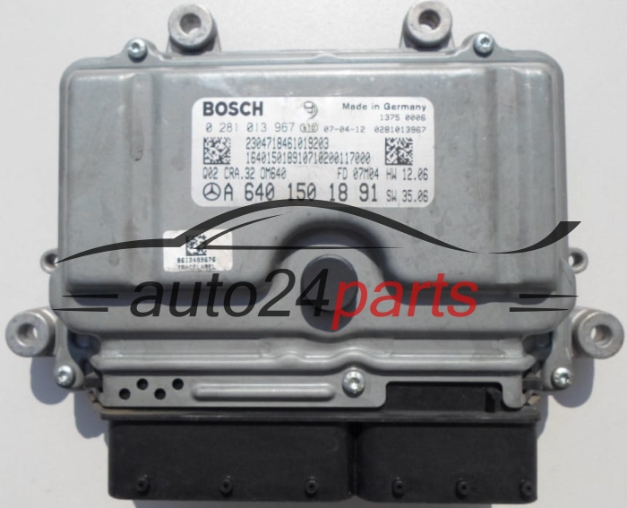 ECU CENTRALITA DE MOTOR  MERCEDES 3.2 CDI BOSCH 0 281 013 967,  A 640 150 18 91