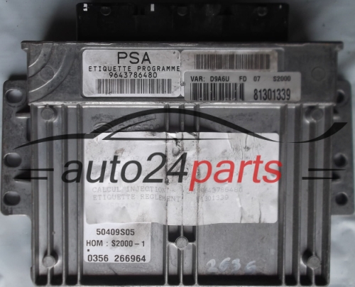 KOMPUTER STEROWNIK SILNIKA PEUGEOT 406 1.8 PSA 9643786480 81301339 50409S05 - 