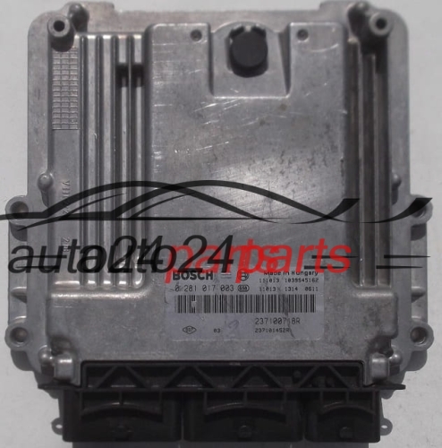 MOTORSTEUERGERÄT ECU STEUERGERÄT RENAULT TRAFIC 2.0 DCI BOSCH 0 281 017 003,  237100718R, 237101452R
