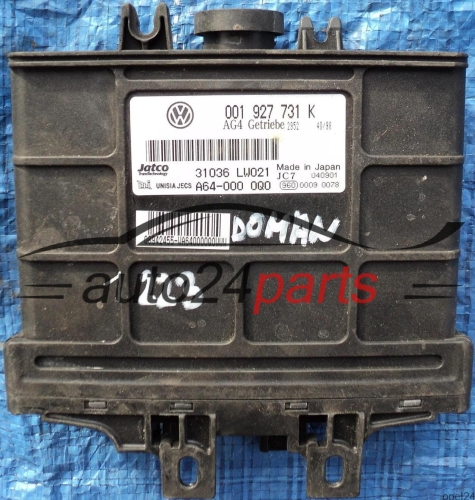 BOITE DE VITESSES AUTOMATIQUE VW LUPO 1.4 AUA 001927731K, 001 927 731 K, 31036 LW021, A64-000 0Q0