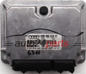 KOMPUTER STEROWNIK SILNIKA AUDI A4 1.9 TDI BOCH 0 281 010 065, 0281010065, 038 906 018 FF, 038906018FF - 6311