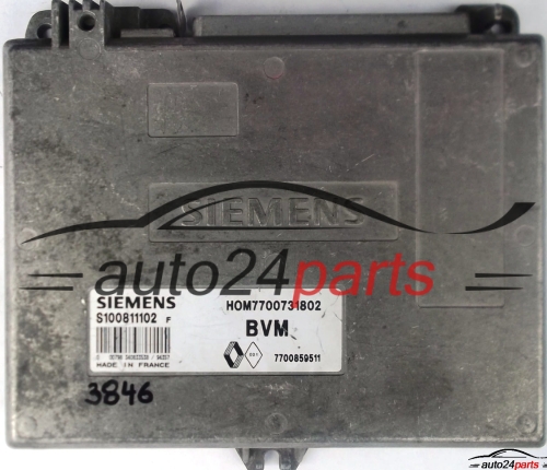 CALCULATEUR MOTEUR RENAULT 19 1.7 SIEMENS S100811102 F, S100811102 D, S100811102 C, HOM7700731802