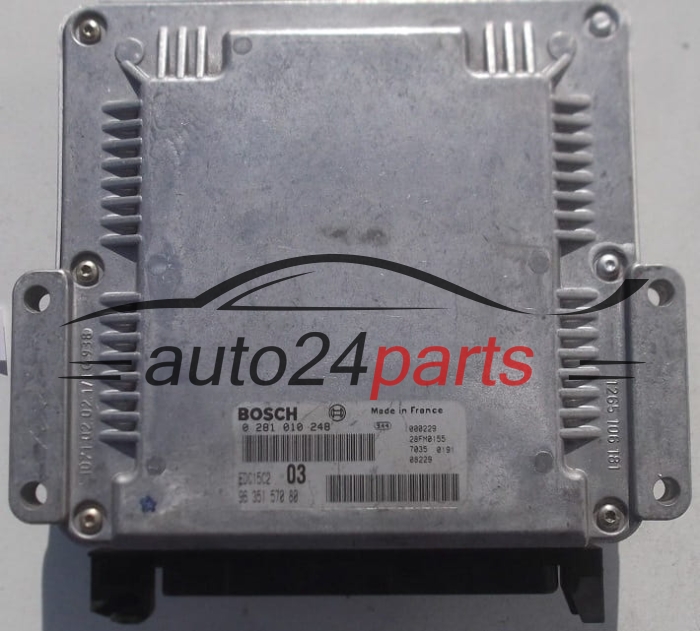 MOTORSTEUERGERÄT ECU STEUERGERÄT PEUGEOT 406 2.0 HDI BOSCH 0 281 010 248, 0281010248, 96 351 570 80, 9635157080, EDC15C2 
