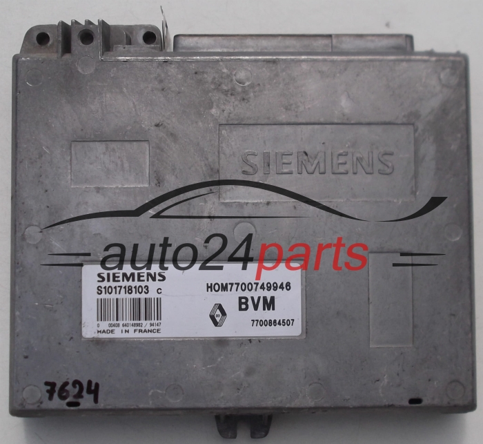 KOMPUTER STEROWNIK SILNIKA RENAULT CLIO 1.4, S101718103, HOM7700749946, BVM