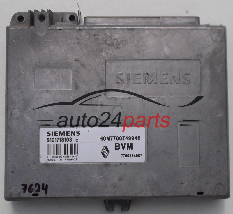 KOMPUTER STEROWNIK SILNIKA RENAULT CLIO 1.4, S101718103, HOM7700749946, BVM