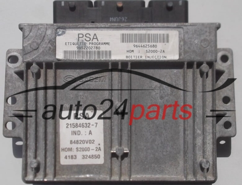 CALCULATEUR MOTEUR PEUGEOT 206 1.4 SAGEM S2000-2A 21584632-7 9652202780 9644625680 
