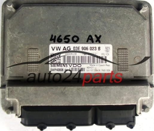 KOMPUTER STEROWNIK SILNIKA VOLKSWAGEN POLO 1.2 SIEMENS VDO 5WP40808 04, 5WP4080804, 03E 906 023 B, 03E906023B