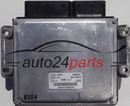 KOMPUTER STEROWNIK SILNIKA KIA CARNIVAL III 2.9 CRDI DELPHI R0412C001C, 28060241, 39104-4X910, 391044X910, DCM3.2AP