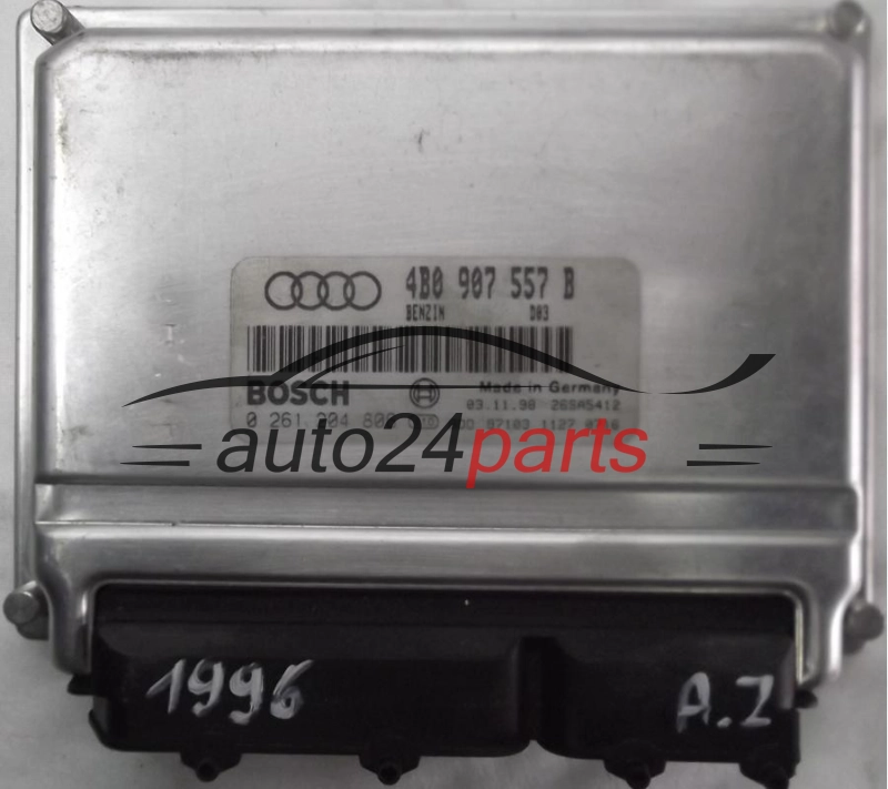 KOMPUTER STEROWNIK SILNIKA AUDI A6 1.8T 1.8 TURBO 4B0907557B, 4B0 907 557 B, BOSCH 0261204806, 0 261 204 806, BENZIN D03, 28SA5412