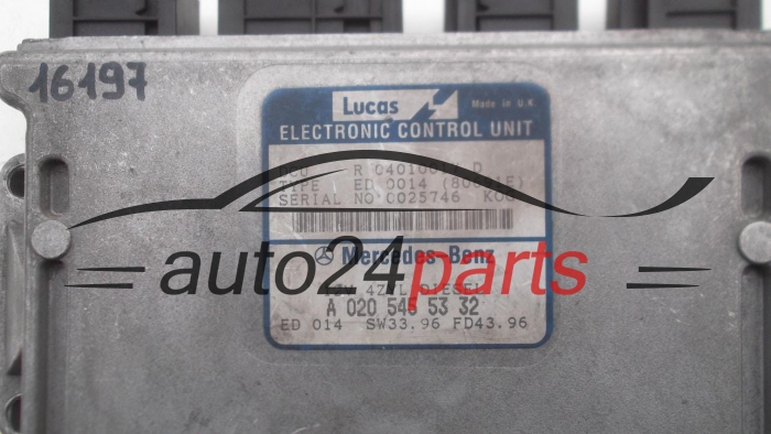 MOTORSTEUERGERÄT ECU STEUERGERAT MERCEDES W210 2.2 D LUCAS R 04010017 D, R04010017D, A 020 545 53 32, A0205455332