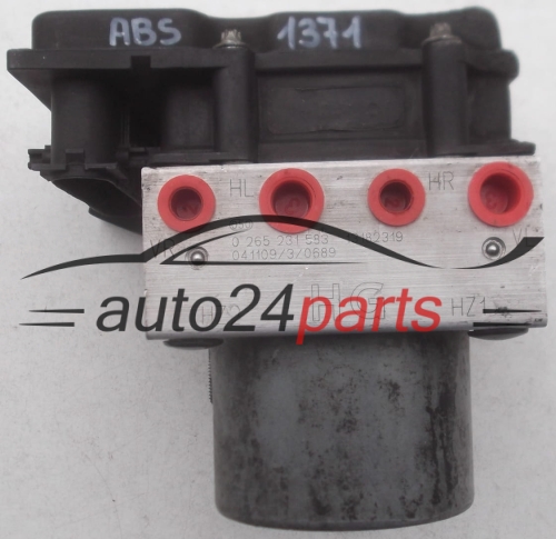 POMPE HYDRAULIQUE ET CALCULATEUR dABS OPEL CORSA C COMBO MERIVA BOSCH 0 265 231 583, 0265231583, 13182319 HG, 13182319HG, 0 265 800 443, 0265800443