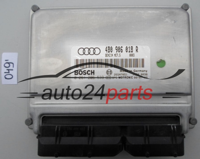 KOMPUTER STEROWNIK SILNIKA AUDI 1.8 T BOSCH 0 261 206 539,  4B0 906 018 R