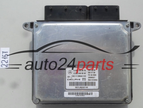 MOTORSTEUERGERÄT ECU STEUERGERAT MERCEDES W211 CRD.11 DELPHI 28080027, A 646 150 99 78, A6461509978, A 003 446 90 40, A0034469040