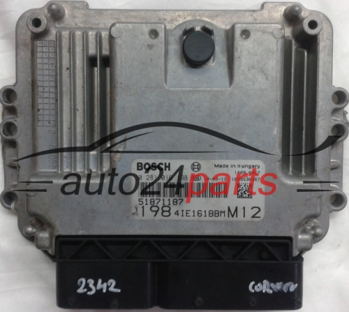 KOMPUTER STEROWNIK SILNIKA FIAT BRAVO 1.6 MJET 51871187 BOSCH 0281016198, 0 281 016 198, 1984IE161BBMM12, 1039S36367 - 