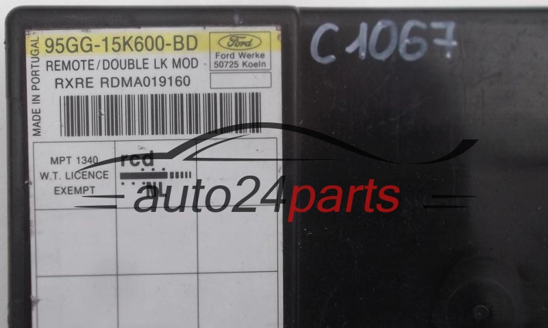 CENTRALKA MODUL STEROWNIK KOMFORTU FORD SCORPIO 95GG-15K600-BD