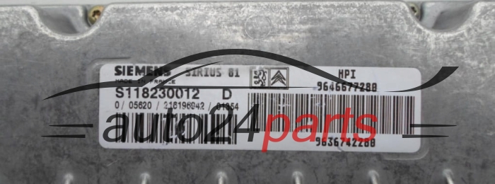 CENTRALITA DE MOTOR CITROEN S118230012 D, S118230012D, SIRIUS 81
