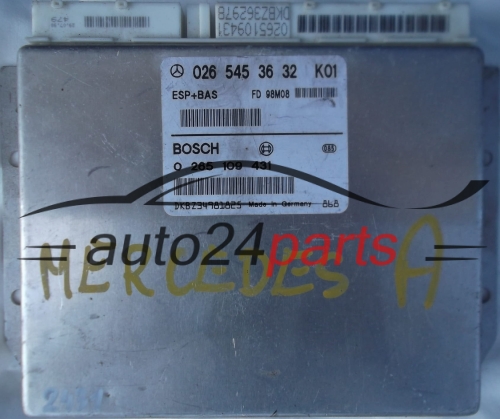 CALCULATEUR ABS ESP+BAS MERCEDES W168 A-KLASS 0265453632, 026 545 36 32 BOSCH 0265109431, 0 265 109 431