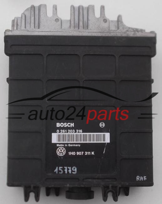 CALCULATEUR MOTEUR VOLKSWAGEN GOLF VENTO BOSCH 0 261 203 316, 0261203316, 1H0 907 311 K, 1H0907311K