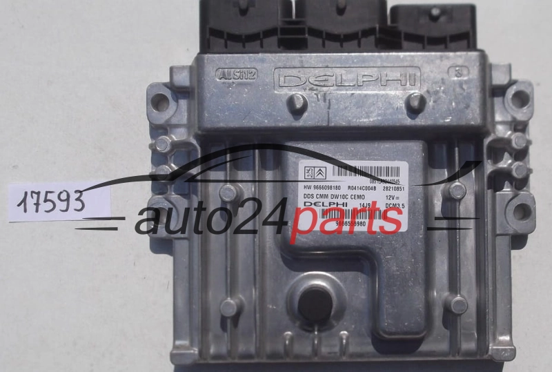 KOMPUTER STEROWNIK SILNIKA CITROEN PEUGEOT 2.0 HDI 28210851, R0414C004B, HW 9666098180, DCM3.5