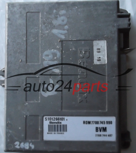 MOTORSTEUERGERÄT ECU STEUERGERAT RENAULT 21 SIEMENS S101266101A, S101266101 A, HOM7700745990, HOM7700745 990, BVM 7700744407, 7700 744 407