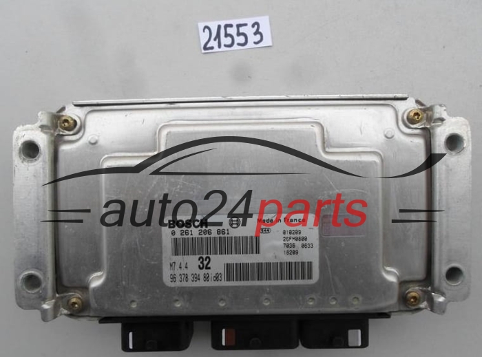 Centralita de motor PEUGEOT 306 1.6 9637839480 ID03 BOSCH 0261206861 M7.4.4 32