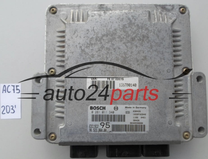 KOMPUTER STEROWNIK SILNIKA CITROEN C5 2.0 HDI BOSCH 0 281 011 340,  96 523 860 80