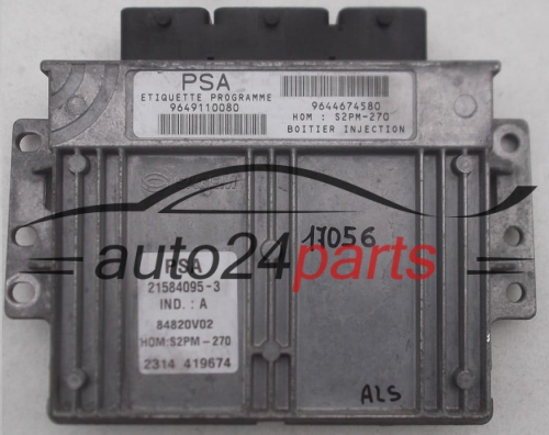 CALCULATEUR MOTEUR CITROEN XSARA PICASSO 1.8 SAGEM 21584095-3, 215840953, 9649110080, 9644674580