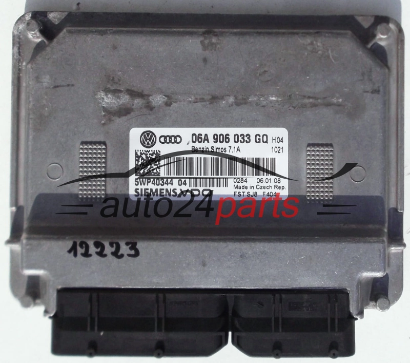 KOMPUTER STEROWNIK SILNIKA AUDI A3 1.6, SIEMENS 5WP40344 04, 5WP4034404, 06A 906 033 GQ, 06A906033GQ 