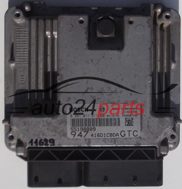 Calculateur Moteur  ALFA ROMEO 1.9 JTD BOSCH  0281011511  55198809