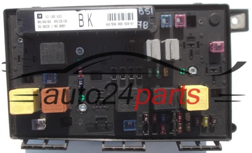 CAJA ELECTRICA DE FUSIBLES Y RELES OPEL ASTRA ZAFIRA GM 13 145 033 BK, 13145033 BK, HELLA 5DK 008 668-01, 5DK00866801