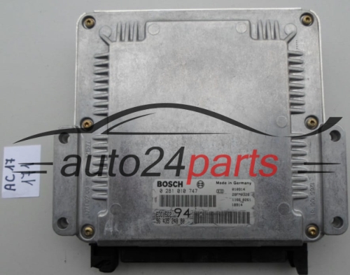 KOMPUTER STEROWNIK SILNIKA PEUGEOT 307 2.0 HDI BOSCH 0 281 010 747, 0281010747, 96 435 248 80, 9643524880 EDC15C2 94 