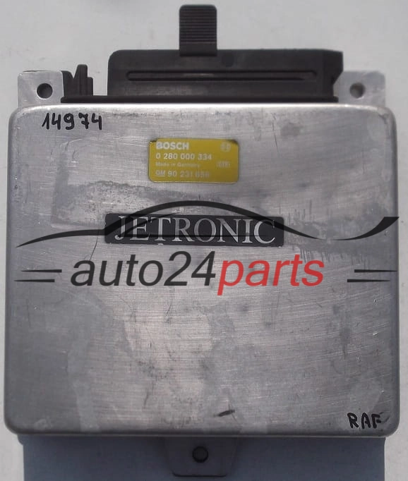 ECU CENTRALITA DE MOTOR OPEL BOSCH 0 280 000 334, 0280000334, GM 90 231 656, 90231656