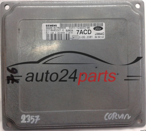MOTORSTEUERGERÄT ECU STEUERGERÄT FORD KA 1.3 5S51-12A650-BD 7ACD, 5S5112A650BD, SIEMENS SIM24 S118685021E, S118685021 