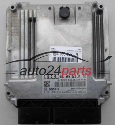 Calculateur Moteur AUDI A4 2.0 TDI BOSCH 0 281 015 318,  03L 906 022 JN
