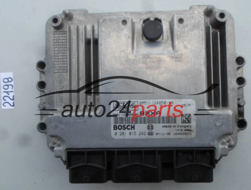KOMPUTER STEROWNIK SILNIKA FORD FOCUS 1.6 TDCI BOSCH 0 281 015 242, 0281015242, FoMoCo 8M51-12A650-XA, 8M5112A650XA