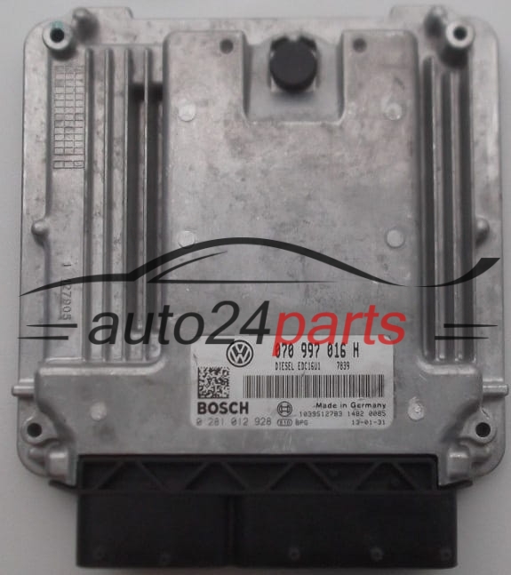 MOTORSTEUERGERÄT ECU STEUERGERÄT VOLKSWAGEN T5 2.5 TDI BOSCH 0 281 012 928,  070 997 016 H