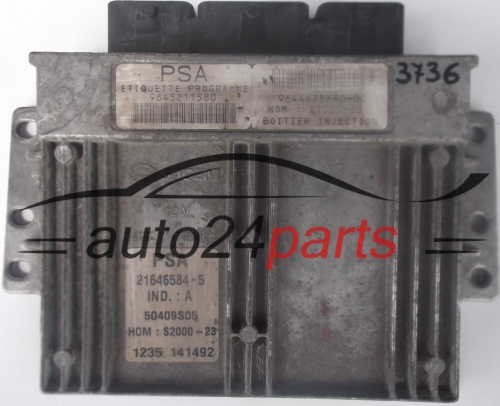 MOTORSTEUERGERÄT ECU STEUERGERAT PEUGEOT 206 1.4 PSA SAGEM 21646584-5, 9645211580, 9644625680-00, S2000-23, 50409S05