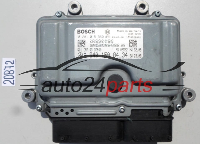 MOTORSTEUERGERÄT ECU STEUERGERAT MERCEDES W169 BOSCH 0 281 015 960, 0281015960, A 640 150 84 34, A6401508434 