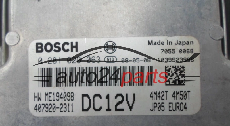 ECU CENTRALITA DE MOTOR  MITSUBISHI CANTER BOSCH 0281020063,  4079202311, 4M42T4M50T