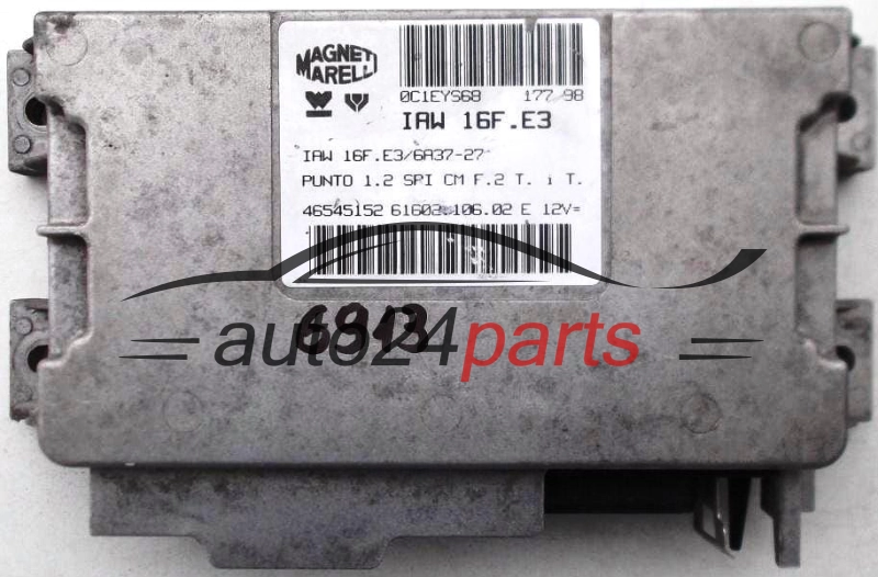 KOMPUTER STEROWNIK SILNIKA FIAT PUNTO 1.2 8V MAGNETI MARELLI IAW 16F.E3, IAW16FE3, 46545152, 61602.106.02, 6160210602