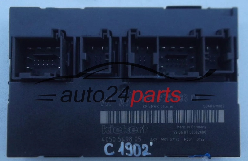 CENTRALKA MODUL STEROWNIK KOMFORTU VW SEAT SKODA 1K0 959 433 CP, 1K0959433CP, 4050 5498 05, 4050549805