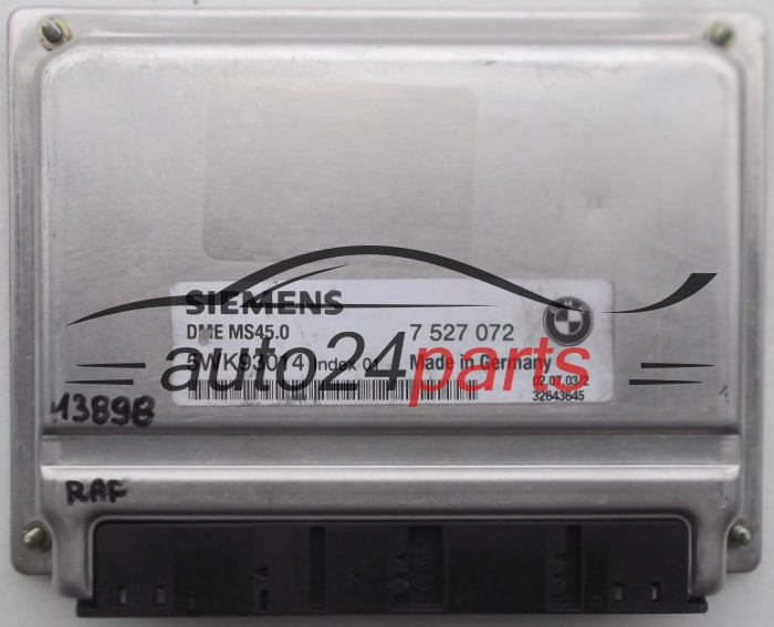 MOTORSTEUERGERÄT ECU STEUERGERAT BMW E60 525i SIEMENS 5WK93014, 7 527 072, 7527072