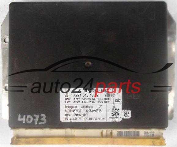 Uce centralita de suspension MERCEDES W221 SIEMENS VDO A2C53190915, A 221 540 40 62