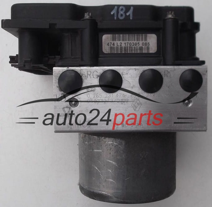 BOSCH 0 265 231 474, 0265231474, 8200 344 606, 8200344606, 0 265 800 387, 0265800387