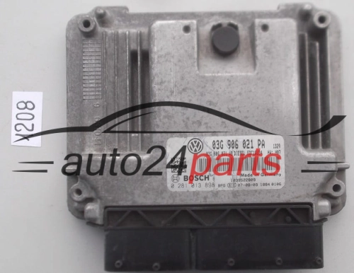 KOMPUTER STEROWNIK SILNIKA SEAT LEON 1.9 TDI BLS 03G 906 021 PA, 03G906021PA, BOSCH 0 281 013 898, 0281013898, DIESEL EDC16U34 WH: H07, 1039S22809 