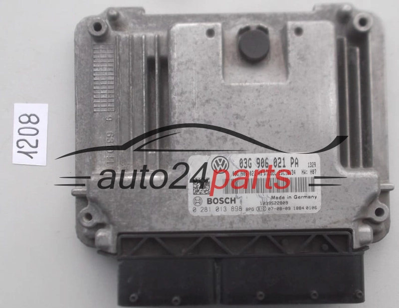Sterownik silnika SEAT LEON 1.9 TDI BLS 03G906021PA BOSCH 0281013898 DIESEL EDC16U34 WH: H07 1039S22809 - 1208